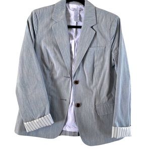 PURE by Alfred Sung blazer in light grey with stripe detail at cuff